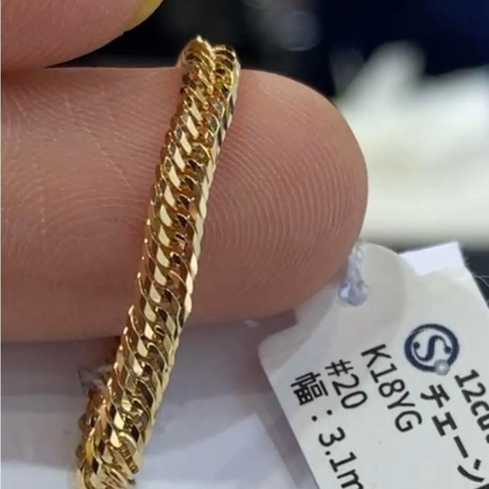 K18 Japan Kihei Gold Chain Ring size 10 USA or 20 Japan 12cut